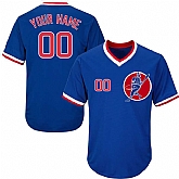 Chicago Cubs Blue Men's Customized Throwback New Design Jersey,baseball caps,new era cap wholesale,wholesale hats