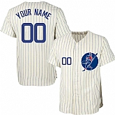 Chicago Cubs Cream Men's Customized New Design Jersey,baseball caps,new era cap wholesale,wholesale hats