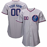 Chicago Cubs Gray Men's Customized New Design Jersey,baseball caps,new era cap wholesale,wholesale hats