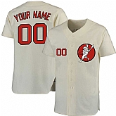 Houston Astros Cream Men's Customized New Design Jersey,baseball caps,new era cap wholesale,wholesale hats