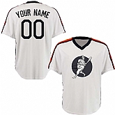 Houston Astros White Men's Customized Throwback New Design Jersey,baseball caps,new era cap wholesale,wholesale hats