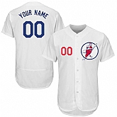 Los Angeles Dodgers White Men's Customized Flexbase New Design Jersey,baseball caps,new era cap wholesale,wholesale hats