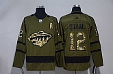 Minnesota Wild #12 Eric Staal Green Salute to Service Adidas Stitched Jersey,baseball caps,new era cap wholesale,wholesale hats