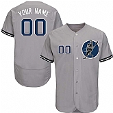 New York Yankees Gray Men's Customized Flexbase New Design Jersey,baseball caps,new era cap wholesale,wholesale hats