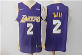Nike Los Angeles Lakers #2 Lonzo Ball Purple Swingman Stitched NBA Jersey,baseball caps,new era cap wholesale,wholesale hats