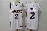 Nike Los Angeles Lakers #2 Lonzo Ball White Swingman Stitched NBA Jersey,baseball caps,new era cap wholesale,wholesale hats
