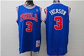 Philadelphia 76ers #3 Allen Iverson Blue 1996-97 Hardwood Classics Stitched NBA Jersey,baseball caps,new era cap wholesale,wholesale hats