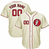 Washington Nationals Cream Men's Customized New Design Jersey,baseball caps,new era cap wholesale,wholesale hats