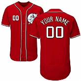 Washington Nationals Red Men's Customized Flexbase New Design Jersey,baseball caps,new era cap wholesale,wholesale hats