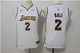 Youth Nike Los Angeles Lakers #2 Lonzo Ball White Swingman Stitched NBA Jersey,baseball caps,new era cap wholesale,wholesale hats