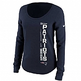 New England Patriots 2017 Super Bowl Li Navy Women's Long Sleeve T-Shirt,baseball caps,new era cap wholesale,wholesale hats