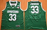 Michigan State Spartans #33 Magic Johnson Green College Basketball Stitched Jersey,baseball caps,new era cap wholesale,wholesale hats