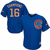Chicago Cubs #16 Champions Blue World Series Champions Gold Program New Cool Base Stitched Jersey JiaSu,baseball caps,new era cap wholesale,wholesale hats