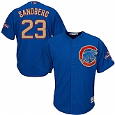 Chicago Cubs #23 Ryne Sandberg Blue World Series Champions Gold Program New Cool Base Stitched Jersey JiaSu,baseball caps,new era cap wholesale,wholesale hats