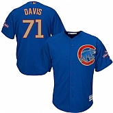 Chicago Cubs #71 Wade Davis Blue World Series Champions Gold Program New Cool Base Stitched Jersey JiaSu,baseball caps,new era cap wholesale,wholesale hats