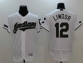 Cleveland Indians #12 Francisco Lindor White 2017 Memorial Day Flexbase Player Stitched Jersey,baseball caps,new era cap wholesale,wholesale hats