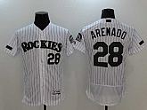 Colorado Rockies #28 Nolan Arenado White 2017 Memorial Day Flexbase Stitched Jersey,baseball caps,new era cap wholesale,wholesale hats