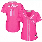 Glued Women's Chicago White Sox #11 Luis Aparicio Pink New Cool Base Jersey WEM,baseball caps,new era cap wholesale,wholesale hats
