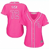 Glued Women's Chicago White Sox #72 Carlton Fisk Pink New Cool Base Jersey WEM,baseball caps,new era cap wholesale,wholesale hats