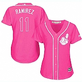 Glued Women's Cleveland Indians #11 Juan Ramirez Pink New Cool Base Jersey WEM,baseball caps,new era cap wholesale,wholesale hats