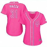 Glued Women's New York Mets #31 Mike Piazza Pink New Cool Base Jersey WEM,baseball caps,new era cap wholesale,wholesale hats