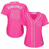 Glued Women's San Francisco Giants #40 Madison Bumgarner Pink New Cool Base Jersey WEM,baseball caps,new era cap wholesale,wholesale hats