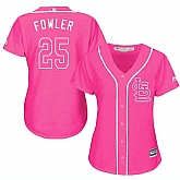 Glued Women's St. Louis Cardinals #25 Dexter Fowler Pink New Cool Base Jersey WEM,baseball caps,new era cap wholesale,wholesale hats