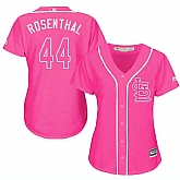 Glued Women's St. Louis Cardinals #44 Trevor Rosenthal Pink New Cool Base Jersey WEM,baseball caps,new era cap wholesale,wholesale hats