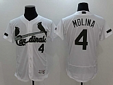 St. Louis Cardinals #4 Yadier Molina White 2017 Memorial Day Flexbase Stitched Jersey,baseball caps,new era cap wholesale,wholesale hats