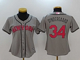 Women New York Mets #34 Noah Syndergaard Gray Mother's Day New Cool Base Jersey,baseball caps,new era cap wholesale,wholesale hats