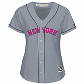 Women New York Mets Blank Gray Mother's Day New Cool Base Jersey JiaSu,baseball caps,new era cap wholesale,wholesale hats