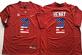 Alabama Crimson Tide #2 Henry Red USA Flag College Stitched Jersey,baseball caps,new era cap wholesale,wholesale hats