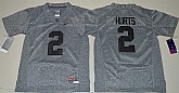 Alabama Crimson Tide #2 Jalen Hurts Grey College Football Stitched Jersey,baseball caps,new era cap wholesale,wholesale hats