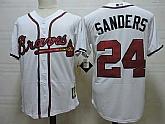 Atlanta Braves #24 Deion Sanders White Mitchell And Ness 1995 Throwback Stitched Jersey,baseball caps,new era cap wholesale,wholesale hats