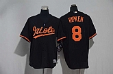 Baltimore Orioles #8 Cal Ripken Black New Cool Base Stitched Jersey,baseball caps,new era cap wholesale,wholesale hats