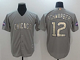 Chicago Cubs #12 Kyle Schwarber World Series Champions Gold Program Cool Base Stitched Jersey,baseball caps,new era cap wholesale,wholesale hats