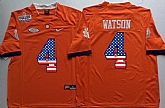 Clemson Tigers #4 Deshaun Watson Orange 1975 1978 Fuller USA Flag College Stitched Jersey,baseball caps,new era cap wholesale,wholesale hats