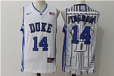 Duke Blue Devils #14 Ingran White College Basketball Stitched Jersey,baseball caps,new era cap wholesale,wholesale hats