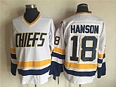 Hanson Brothers #18 Jeff Hanson White Winter Classic Stitched Movie Jersey,baseball caps,new era cap wholesale,wholesale hats