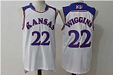 Kansas Jayhawks #22 WIGGINS White College Basketball Stitched Jersey,baseball caps,new era cap wholesale,wholesale hats