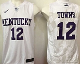 Kentucky Wildcats #12 Karl Anthony Towns White College Basketball Jersey,baseball caps,new era cap wholesale,wholesale hats