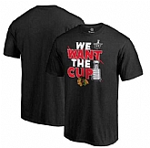 Men's Chicago Blackhawks Fanatics Branded 2017 NHL Stanley Cup Playoff Participant Blue Line Big & Tall T Shirt Black FengYun,baseball caps,new era cap wholesale,wholesale hats