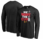 Men's Chicago Blackhawks Fanatics Branded 2017 NHL Stanley Cup Playoff Participant Blue Line Long Sleeve T Shirt Black FengYun,baseball caps,new era cap wholesale,wholesale hats
