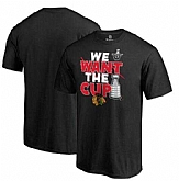 Men's Chicago Blackhawks Fanatics Branded 2017 NHL Stanley Cup Playoff Participant Blue Line T Shirt Black FengYun,baseball caps,new era cap wholesale,wholesale hats