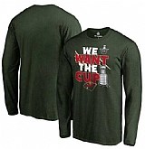 Men's Minnesota Wild Fanatics Branded 2017 NHL Stanley Cup Playoff Participant Blue Line Long Sleeve T Shirt Green FengYun,baseball caps,new era cap wholesale,wholesale hats