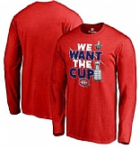 Men's Montreal Canadiens Fanatics Branded 2017 NHL Stanley Cup Playoff Participant Blue Line Long Sleeve T Shirt Red FengYun,baseball caps,new era cap wholesale,wholesale hats