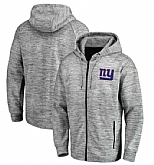 Men's New York Giants Pro Line by Fanatics Branded Space Dye Performance Full Zip Hoodie Heathered Gray FengYun,baseball caps,new era cap wholesale,wholesale hats