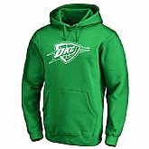Men's Oklahoma City Thunder Fanatics Branded Kelly Green St. Patrick's Day White Logo Pullover Hoodie FengYun,baseball caps,new era cap wholesale,wholesale hats