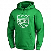Men's Sacramento Kings Fanatics Branded Kelly Green St. Patrick's Day White Logo Pullover Hoodie FengYun,baseball caps,new era cap wholesale,wholesale hats