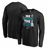 Men's San Jose Sharks Fanatics Branded 2017 NHL Stanley Cup Playoff Participant Blue Line Long Sleeve T Shirt Black FengYun,baseball caps,new era cap wholesale,wholesale hats